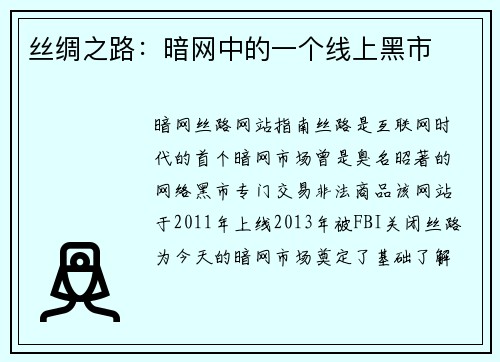 丝绸之路：暗网中的一个线上黑市